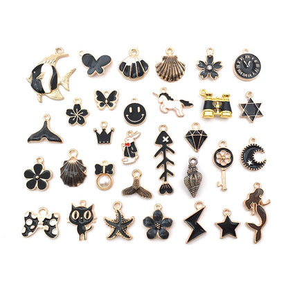 New Black Alloy Charms For Jewelry Making