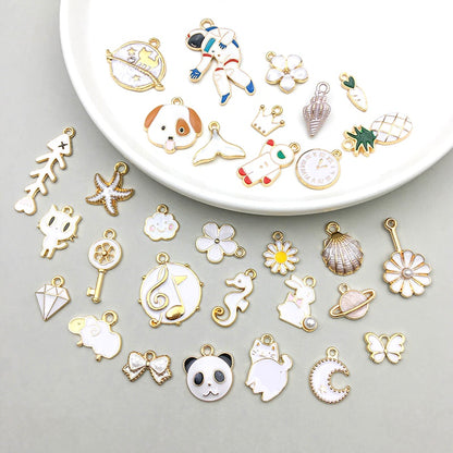 New White Alloy Charms For Jewelry Making