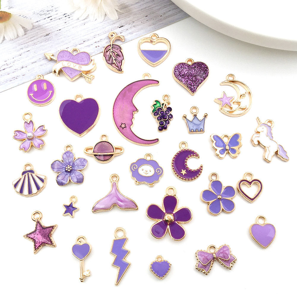 Eight Colors Alloy Charms For Jewelry Making