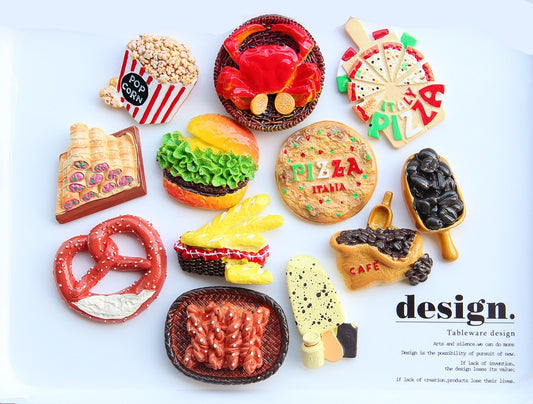 Large Food Hamburger Coffee Popcorn Charms