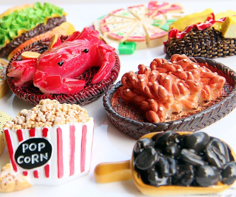 Large Food Hamburger Coffee Popcorn Charms