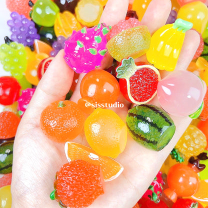 Luminous Large Fruit Charms For Diy Craft