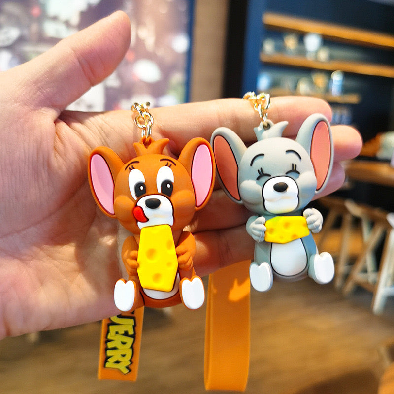 TOM & JERRY CHEESE KEYCHAIN