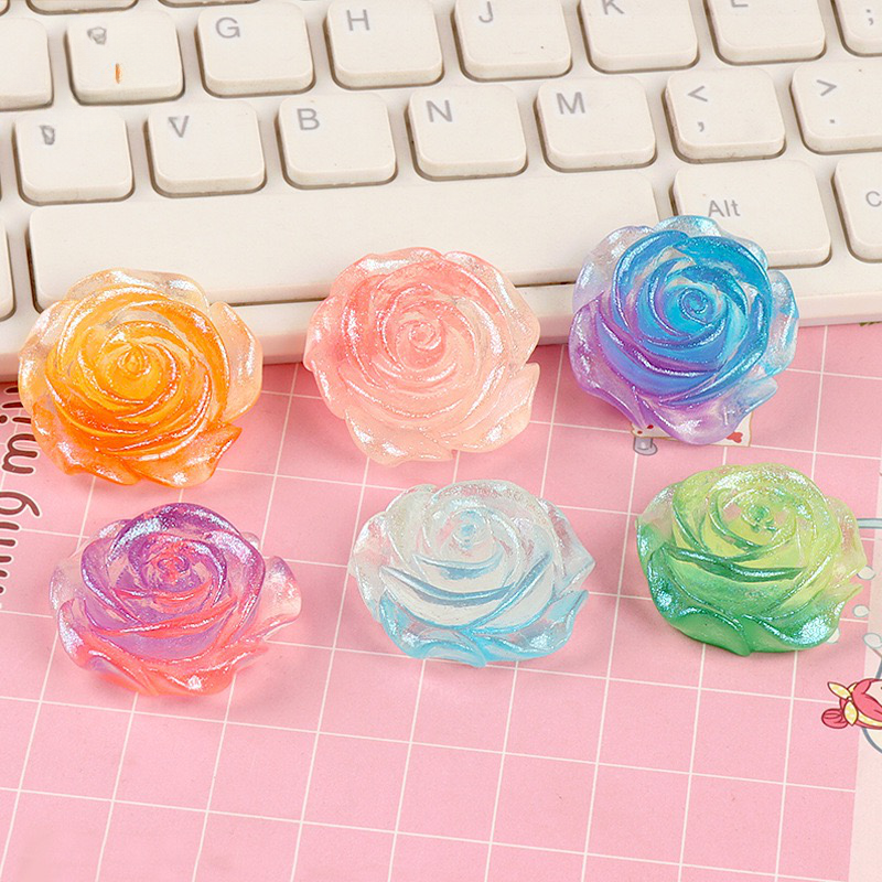 Luminous Gradient Rose Charms