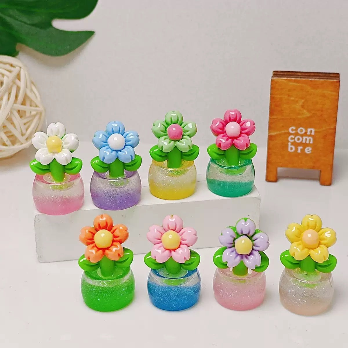 Luminous Glitter Bonsai Flower Charm