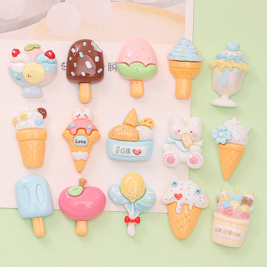 Cartoon Ice Cream And Lollipop Charms