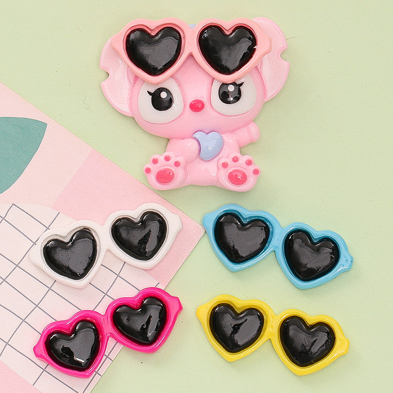 Mini Heart Sunglasses Charms