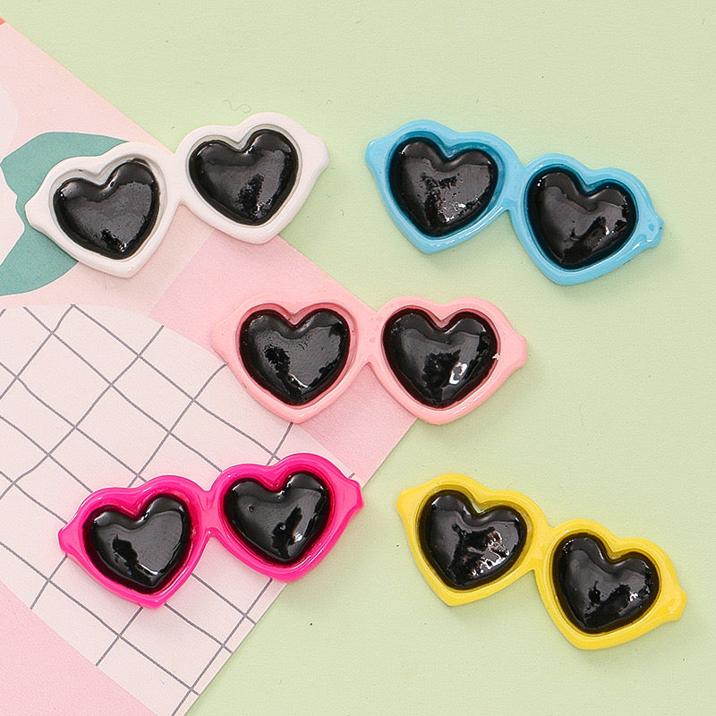 Mini Heart Sunglasses Charms