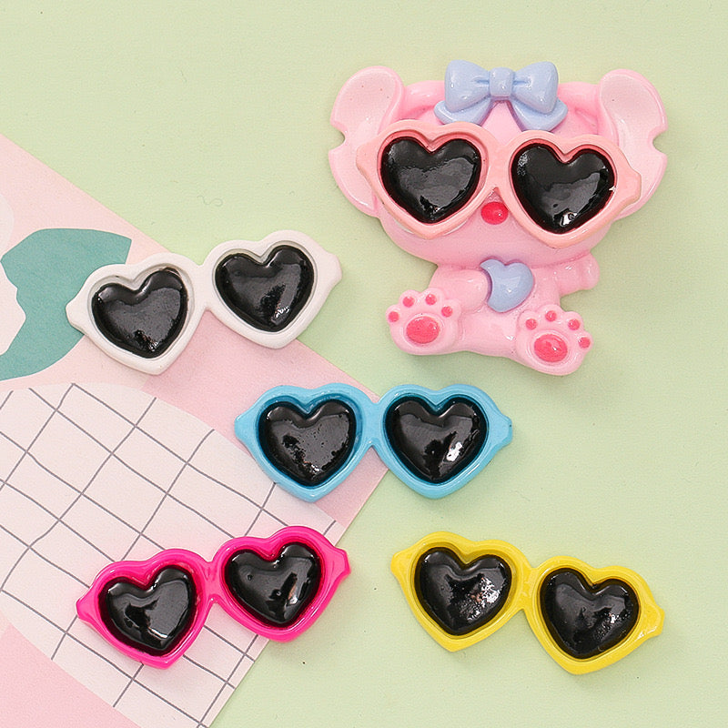 Mini Heart Sunglasses Charms