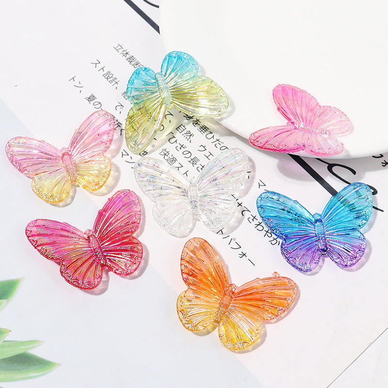 Laser Butterfly Crystal Charms