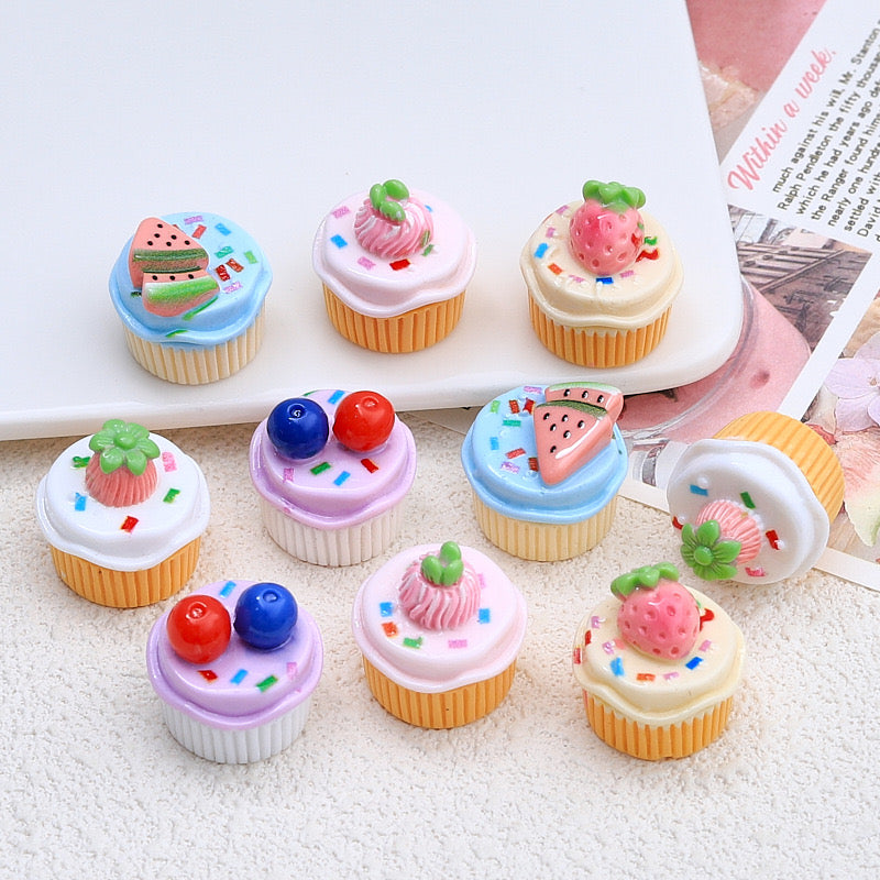 Fruit Colorful Cupcake Charms