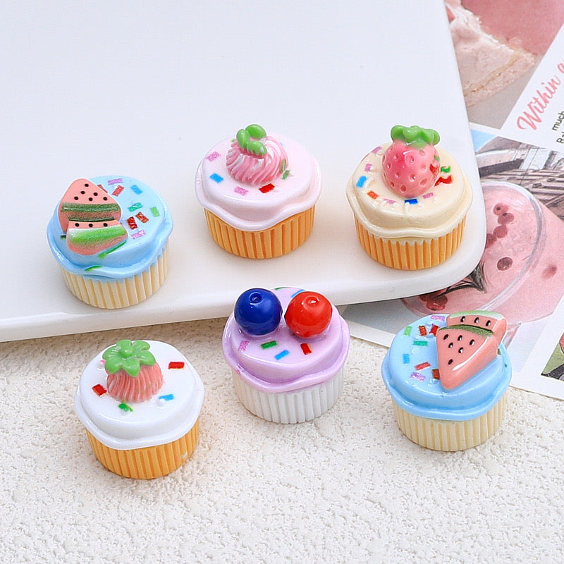 Fruit Colorful Cupcake Charms