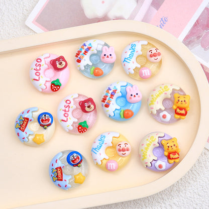 Cartoon Animal Doughnut Charms