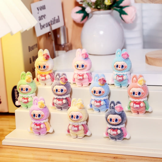 3D Flocked Labubu Crown Figurine