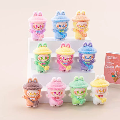 3D Flocked Labubu Small Bag Figurine