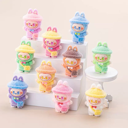 3D Flocked Labubu Small Bag Figurine