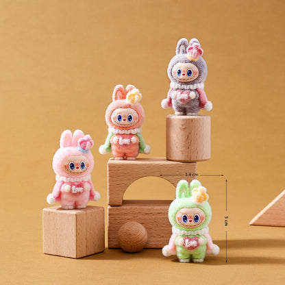 3D Flocked Labubu Crown Figurine