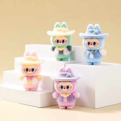 3D Flocked Labubu West Cowboy Figurine