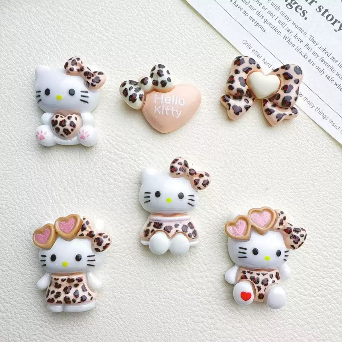 Leopard Print Hello Kitty Charms