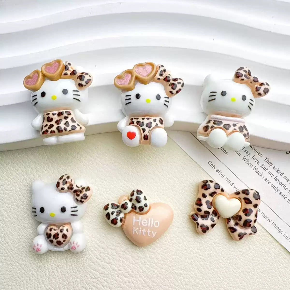 Leopard Print Hello Kitty Charms