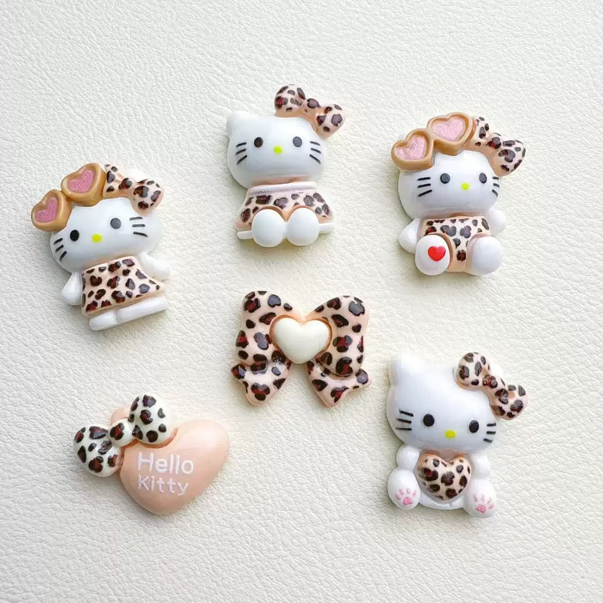 Leopard Print Hello Kitty Charms
