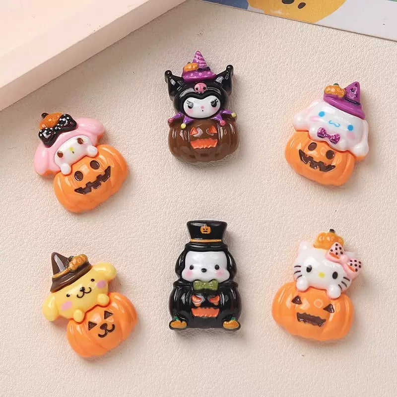 Encantos de murciélago de calabaza de Halloween 