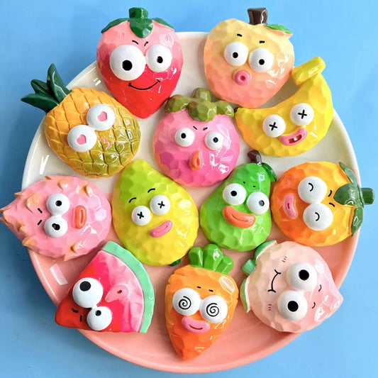 Large Colored Drawing Fruit Charms