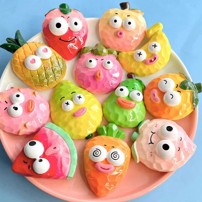 Large Colored Drawing Fruit Charms