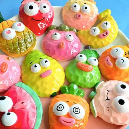 Large Colored Drawing Fruit Charms