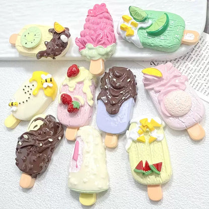 Large Food Fruit Popsicle Charms