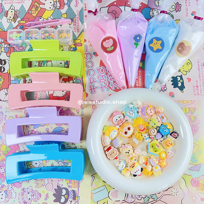 4PCS HAIR CLAWS DEOCEDN DIY KIT