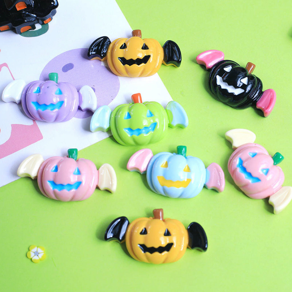 Encantos de murciélago de calabaza de Halloween 