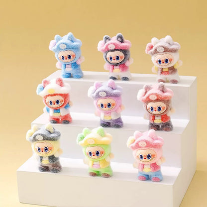 3D Flocked Labubu Captain Figurine