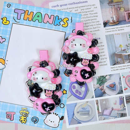 Kitty Decoden Hair Clips