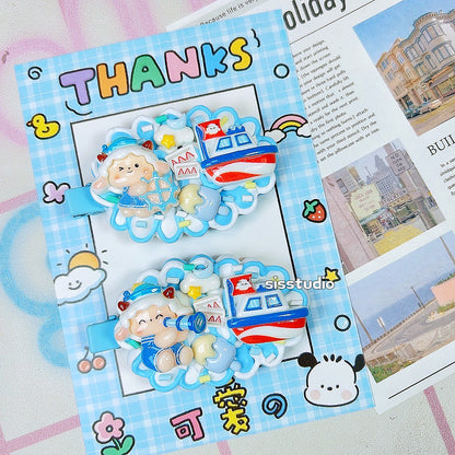 Sea Voyage Decoden Hair Clips