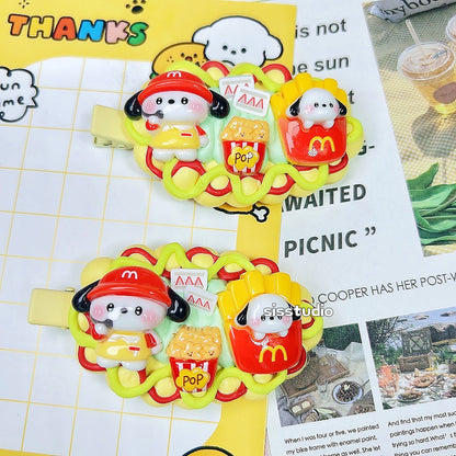 Pochacco M Decoden Hair Clips