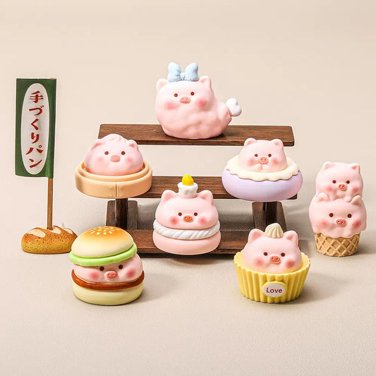 3D Piggy Dim Sum Figurine