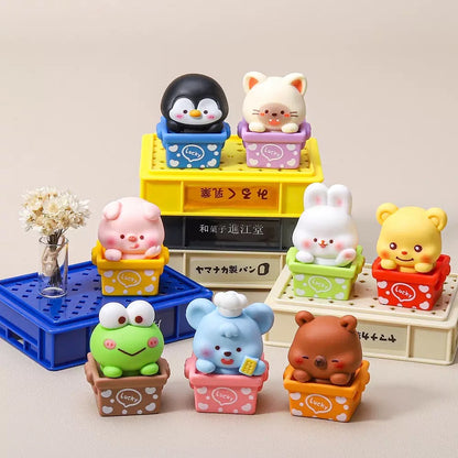 3D Cartoon Animal Box Figurine