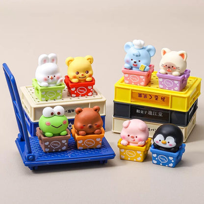 3D Cartoon Animal Box Figurine
