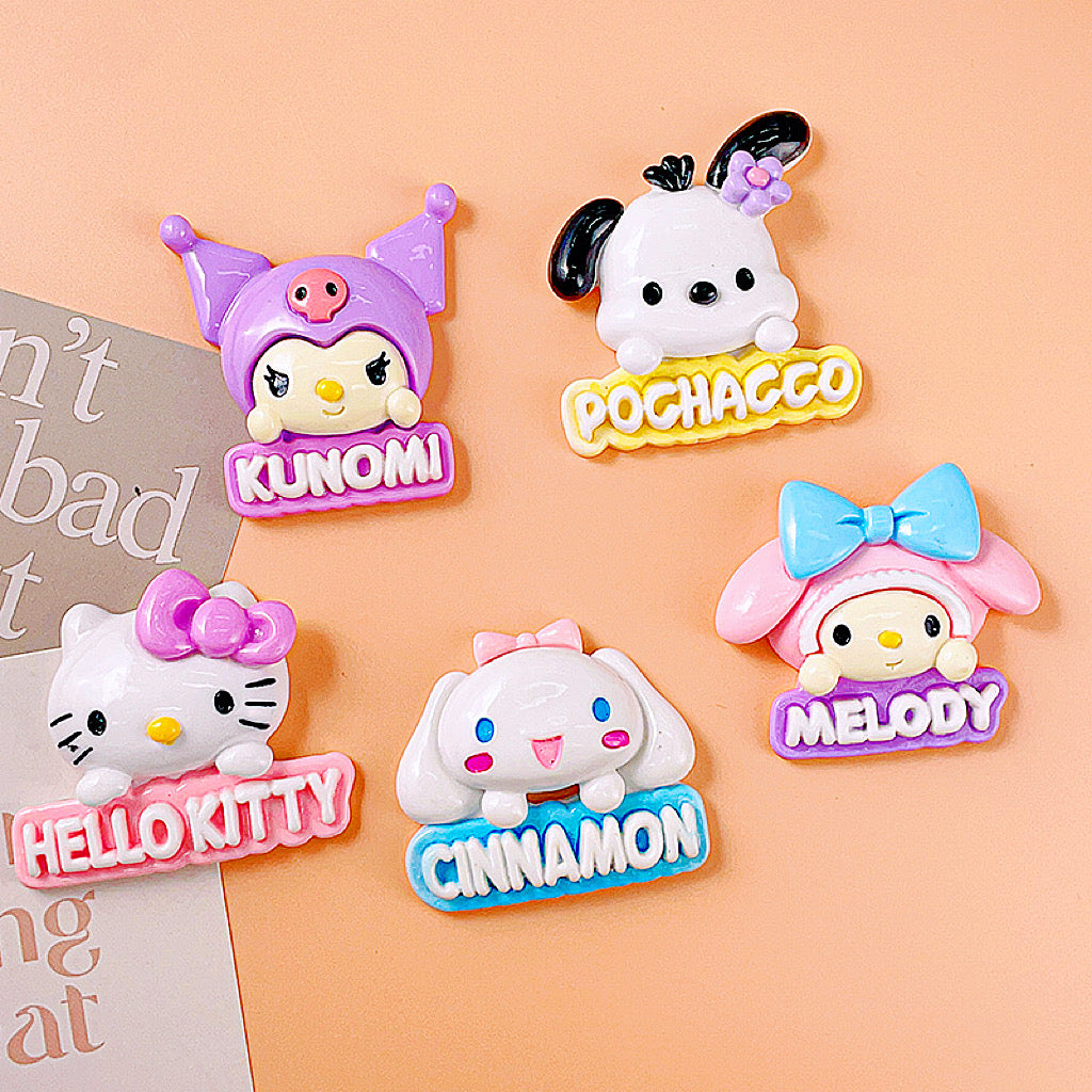 Large Cartoon Name Board Charms