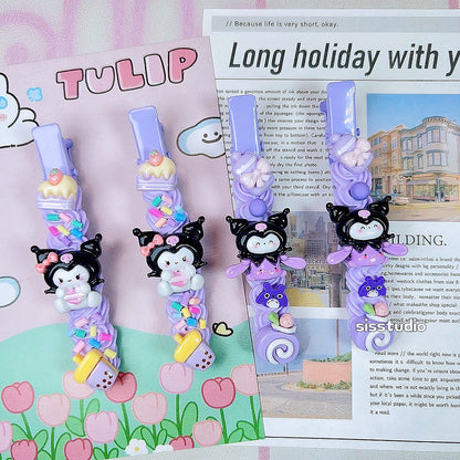 Kuromi Decoden Hair Bangs Clips