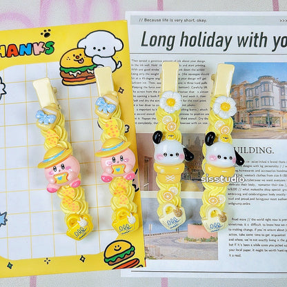 Kirby & Pochacco Decoden Hair Bangs Clips