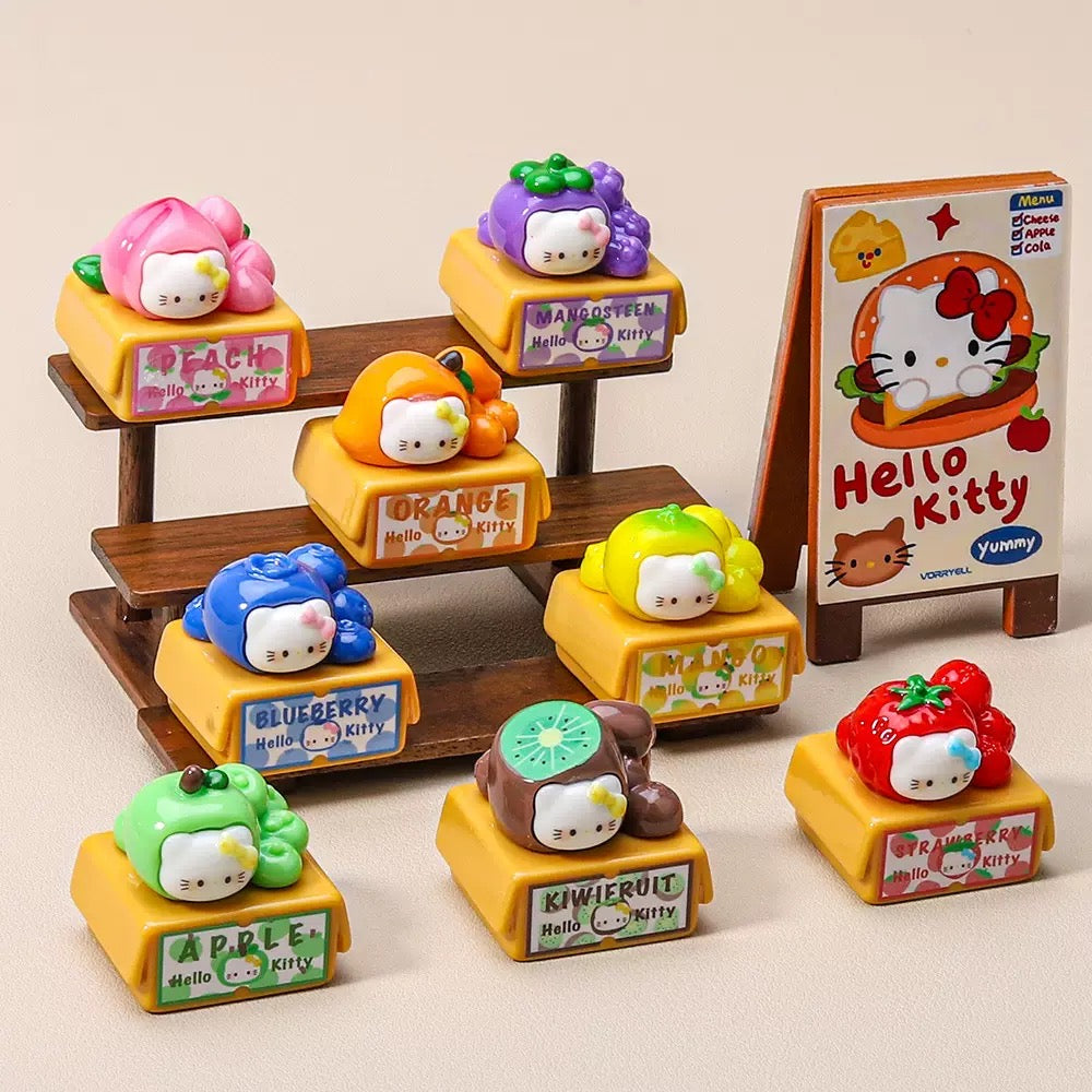 3D Kitty Fruit Box Figurine