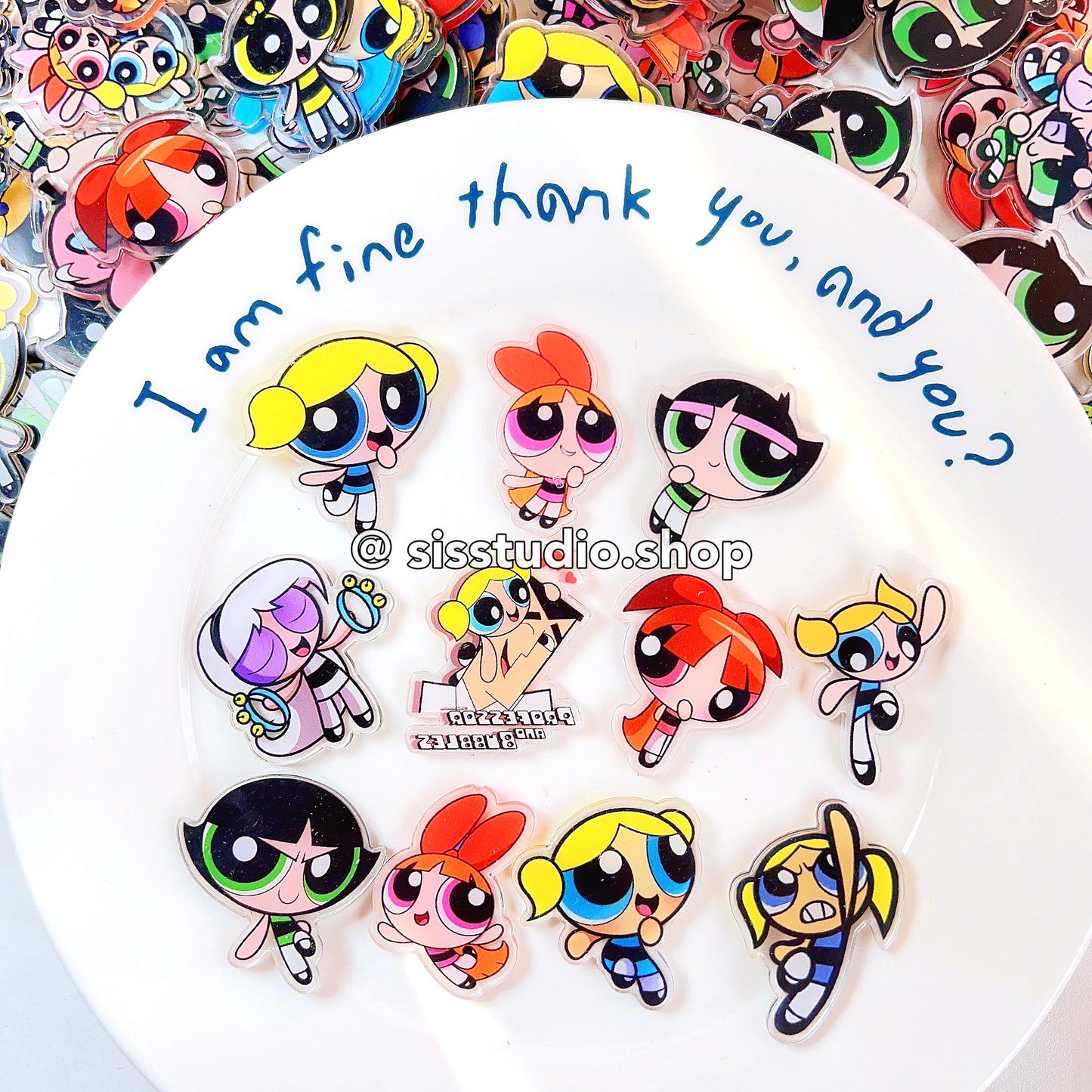 Powerpuff Girls Double Side Transparent Acrylic