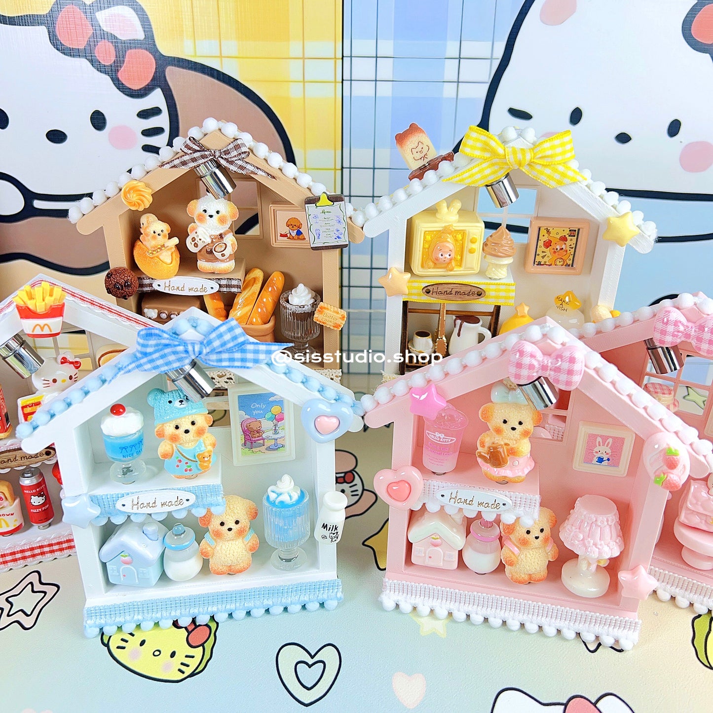 Mini Sweet Little House Desk Decors