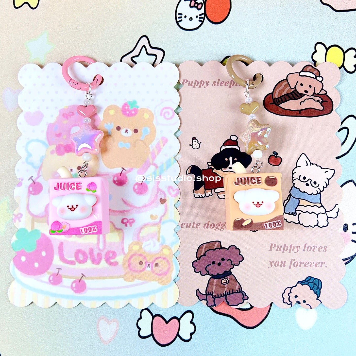 Colgante lindo del bolso del llavero de la torta del gatito