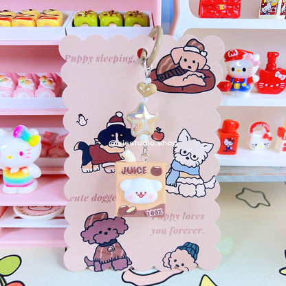 Colgante lindo del bolso del llavero de la torta del gatito