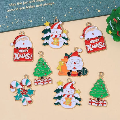 Christmas Snowman Santa Alloy Charms