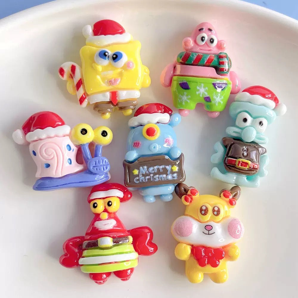 SpongeBob Patrick Christmas Theme Charms