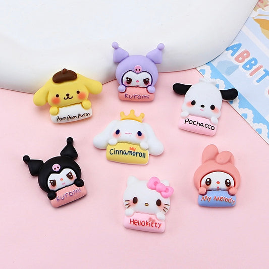 Cartoon Name Card Charms